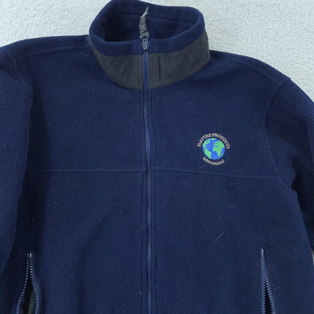 Lands' End Fleece Jacket Womens Large Polartec Zip Made in USA Playtex Products